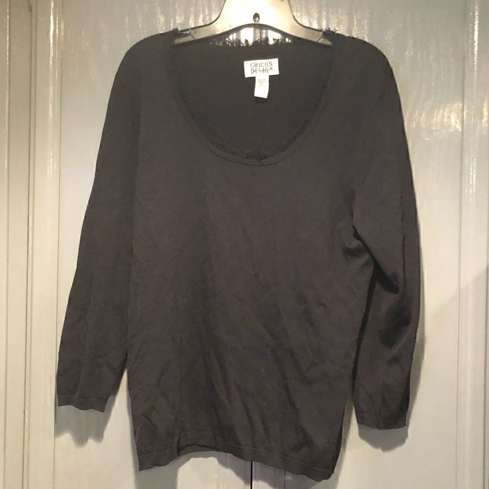 Chico’s Design Black Top  